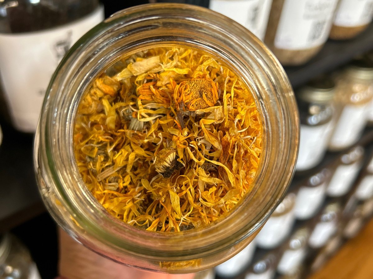 Calendula herb jar